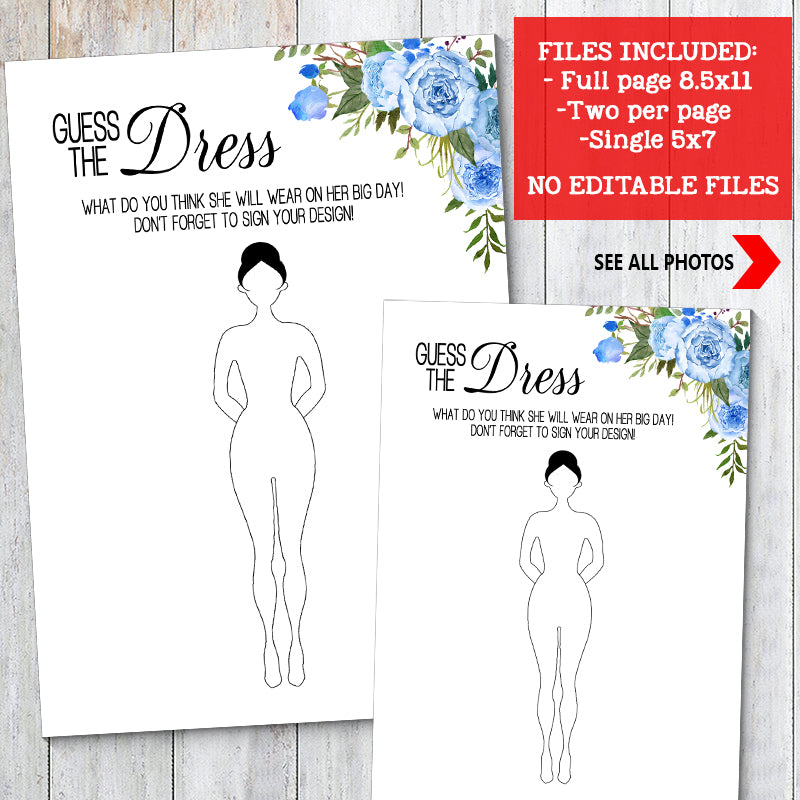 Printable Bride and Groom Dress