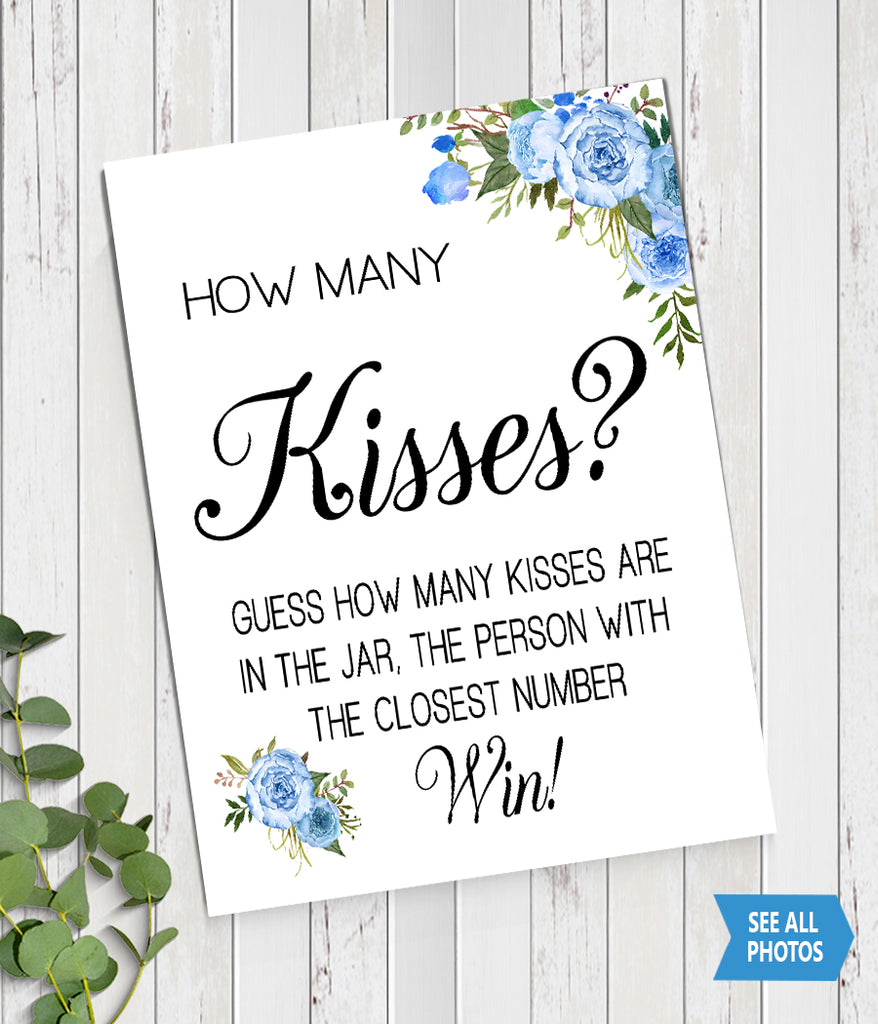 Guess How Many Kisses Brautparty-Spiel, Minimalistisches
