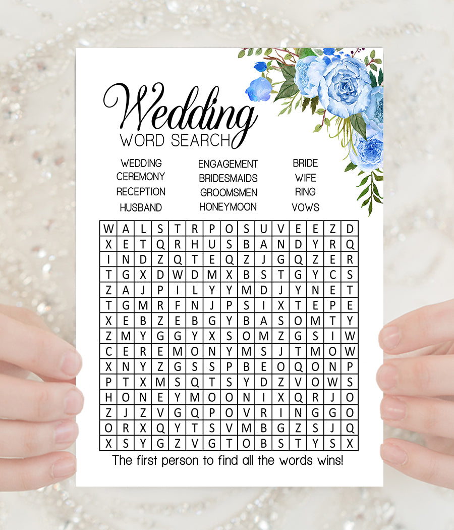 wedding-word-search-bridal-shower-game-ready-to-print-blue-floral-bo-designsplusmore for Free Printable Bridal Shower Word Search Wedding word search bridal shower game, Ready to Print, blue floral bo – designsplusmore for Free Printable Bridal Shower Word Search