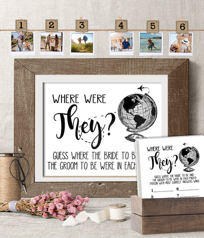 Where were They Bridal Shower Game, Ready to Print, modern simple minimalist G 102-44